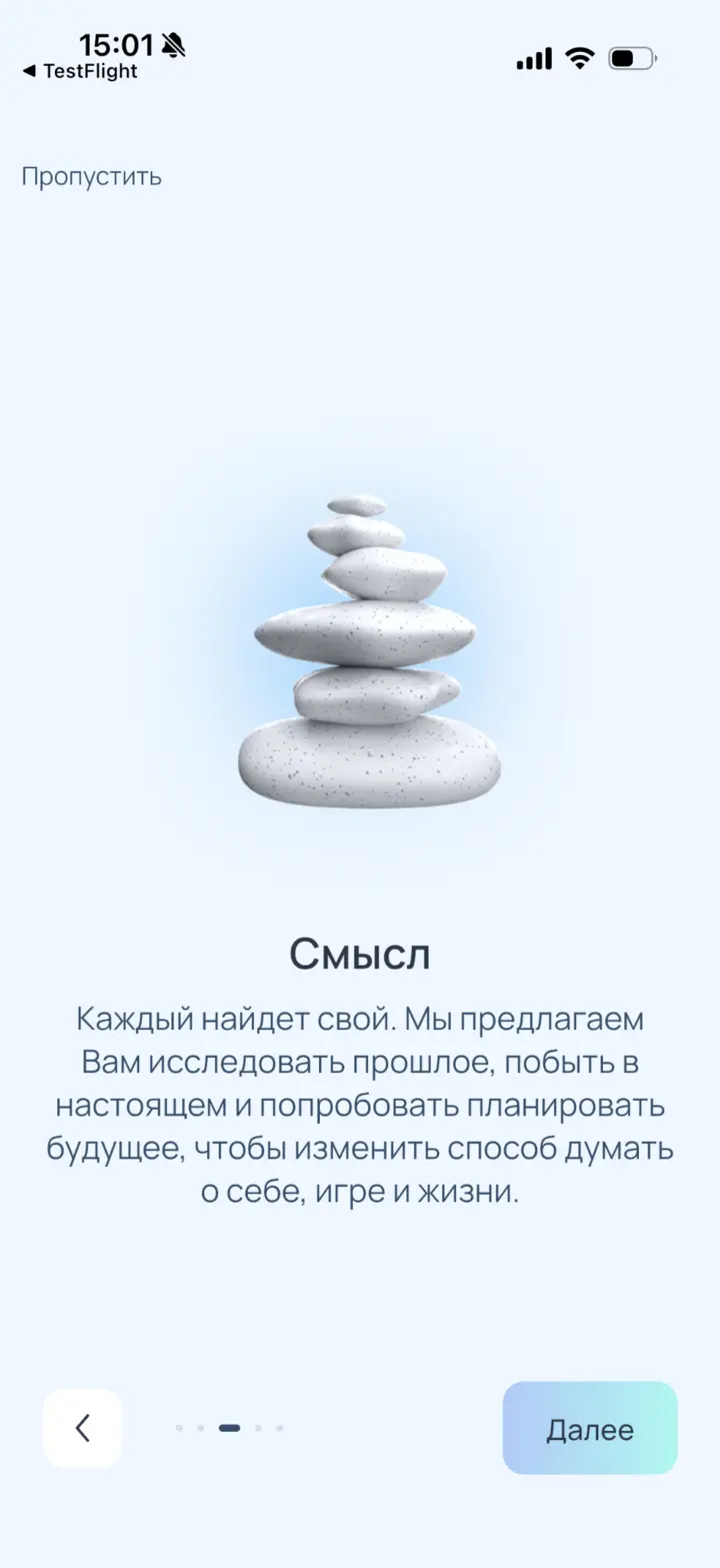 Экран смысла приложения